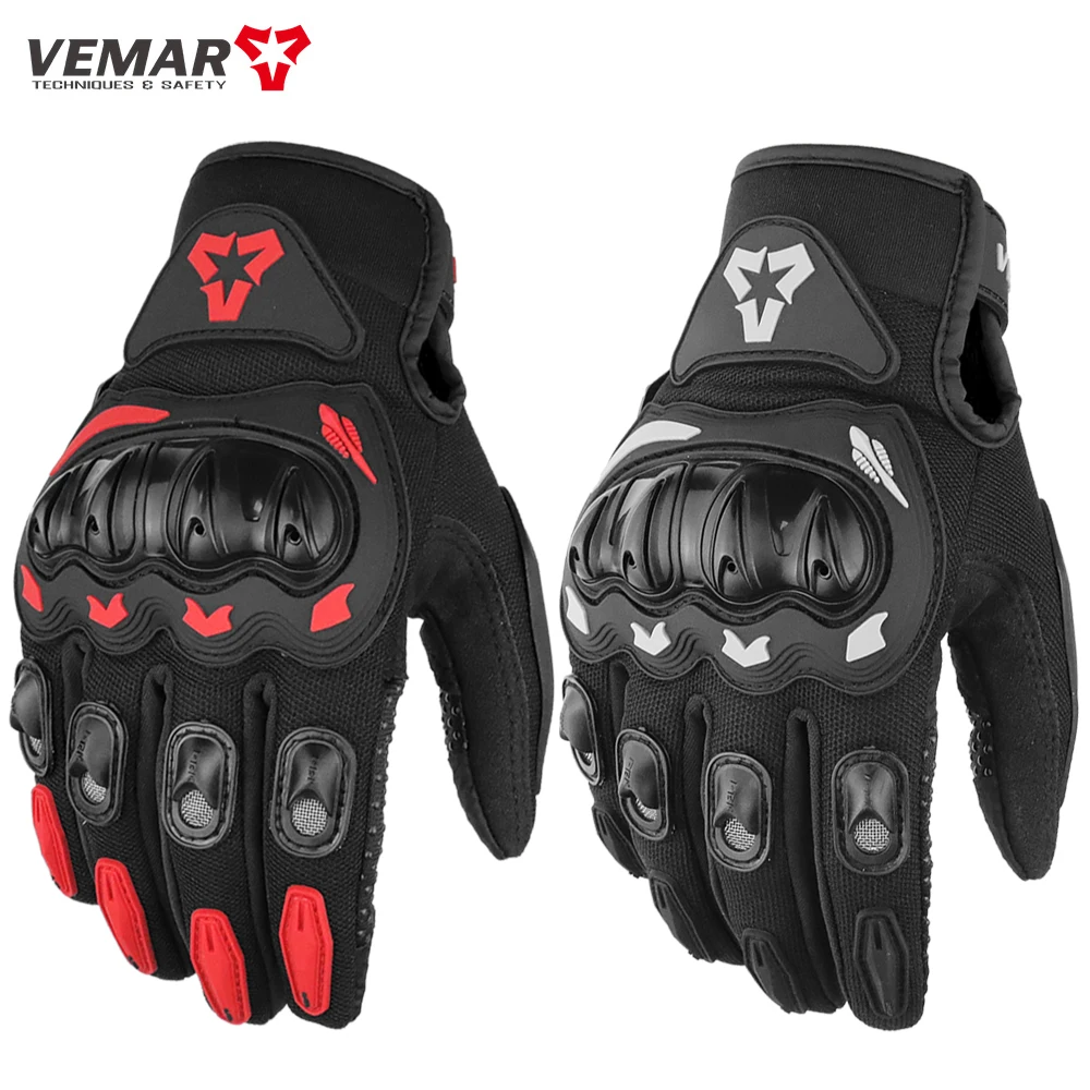 Gants de moto d'été hommes femmes doigt complet écran tactile gants de course de Motocross moto vélo gant de cyclisme M-XXL