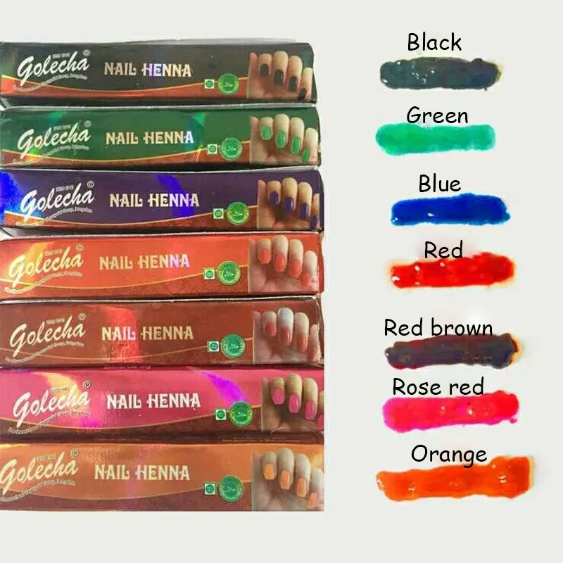 5g Indian Henna Paste Body Art,Mehndi Colored Henna Muslim Nail Polish Paste Cones For Islamic Natural Nail Art 1pc