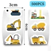500Pcs Construction Vehicle Sticker Roll For Kids Reward Encourage Sticker For Labels Thank You Sticker Kids Toys 3