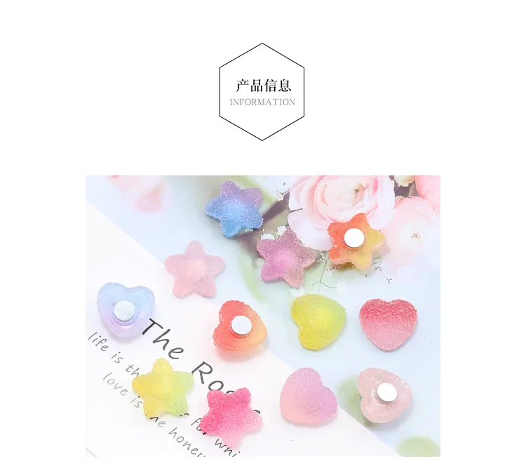 10pcs Heart Star Shape Fridge Magnet Mix Colors Message Board Magnetic Refrigerator Sticker Home Kitchen Decoration Accessories