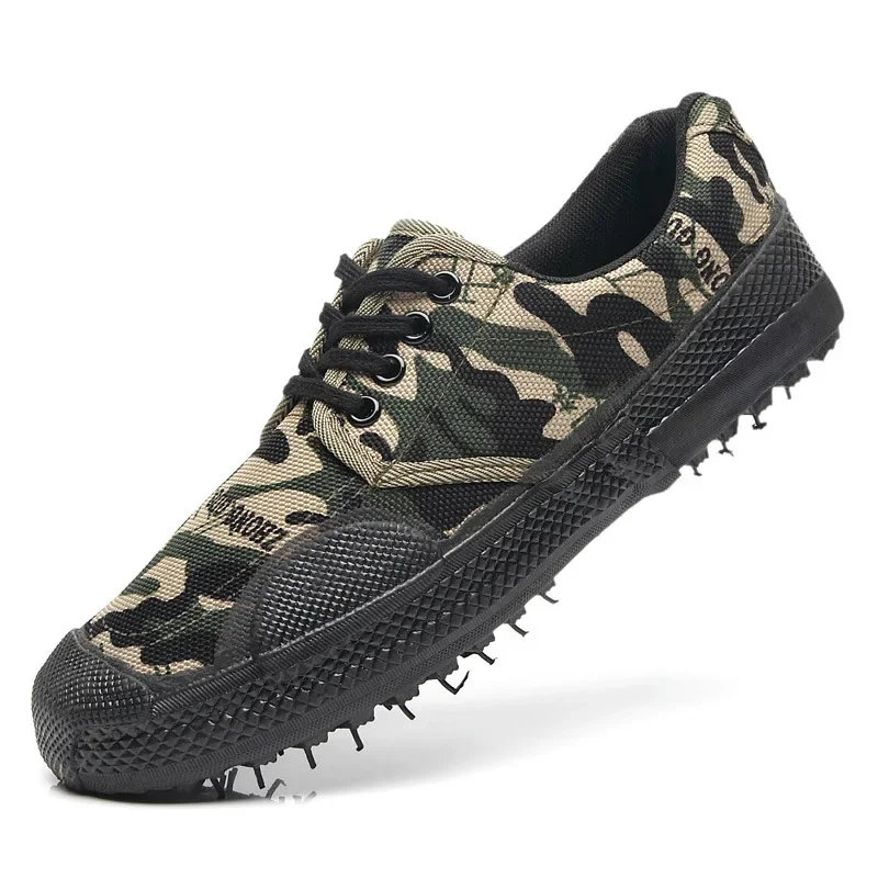 Liberation military training shoes, wear-resistant, breathable, anti slip rubber shoes, construction site labor protection shoes 4