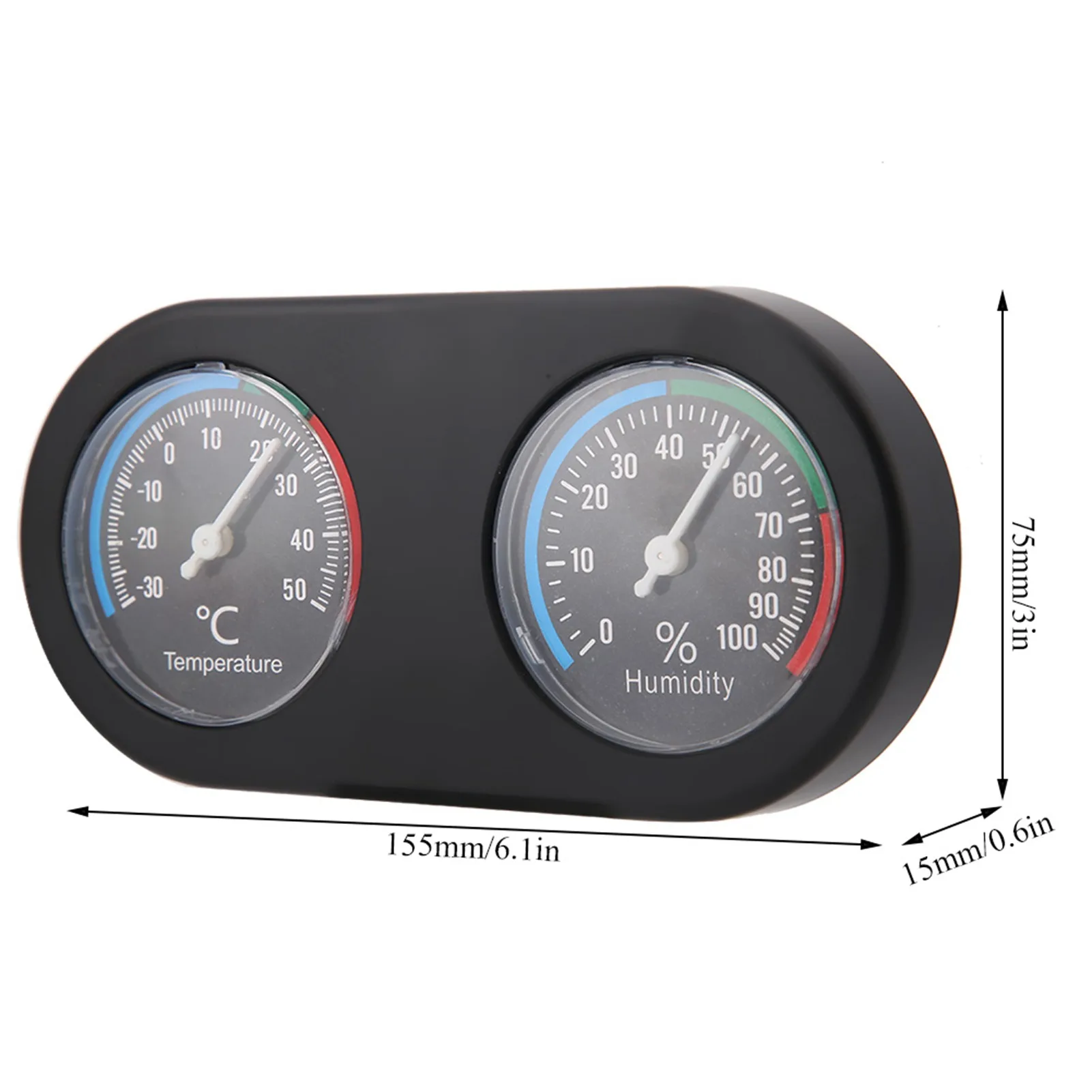 Hygrothermograph Reptile Hygrometer Mini Analog Temperature Humidity Meter Round Shape Thermometer Hygrometer for Reptile 5