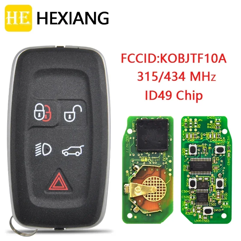 

HE Xiang Car Remote Control Key For Land Rover Range Sport LR2 LR4 Discovery 315 434 Mhz ID49 Keyless Go Smart Card