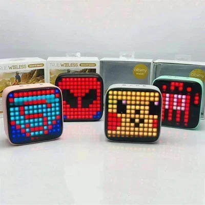 

speaker tweeter speaker wireless lovely color lamp new gift Square led creative Bluetooth mini pixel sound subwoofer bluetooth