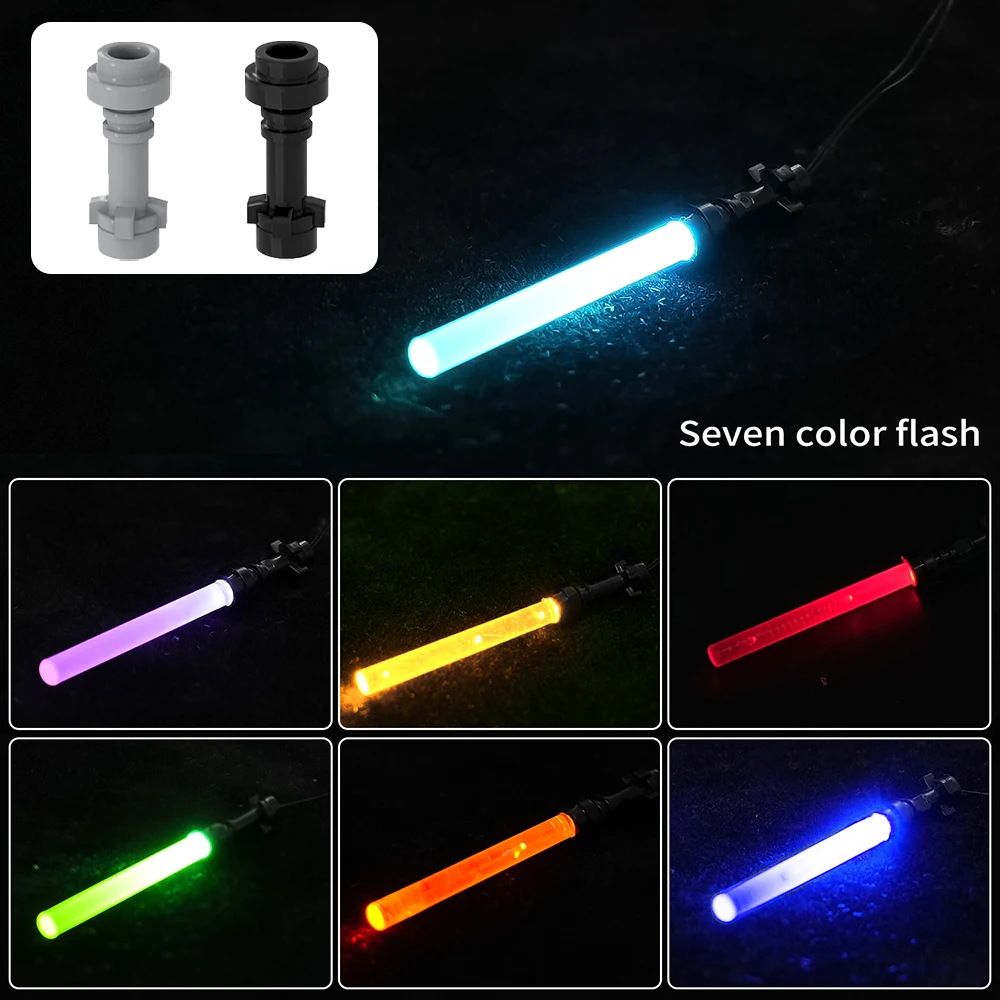 LED Action Figures Lightsaber Accessories - DIY Warrior Sword Blocks