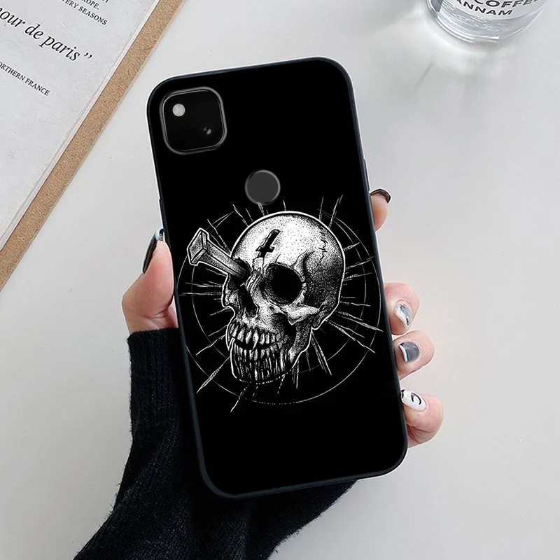 Floral Black Soft TPU Silicone Phone Case Cover