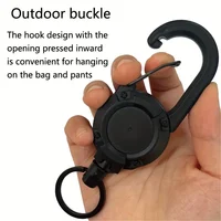 1/2/4pcs Extendable Retractable Holders Keychain Badge Reels Heavy Duty Clip With Carabiner Key Chain For Men Outdoor Bags 4