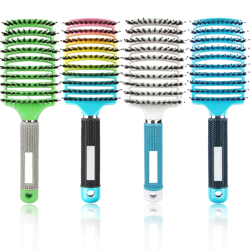 

Hair Scalp Massage Comb Bristle & Nylon Hairbrush Wet Curly Detangle Hair Brush Women Hairdressing Salon Styling Tools