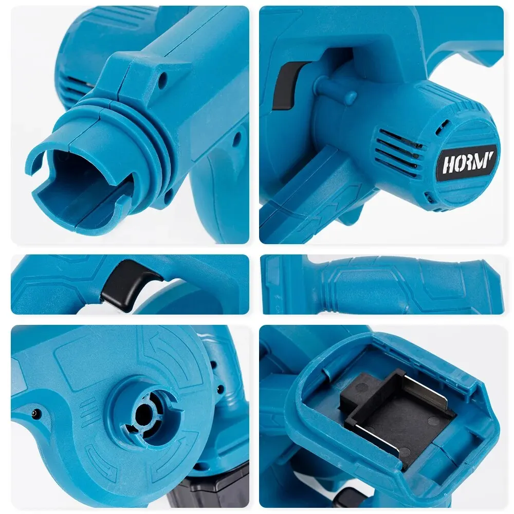 Hormy 2 In 1 Air Blower Vacuum Cleaner Leaf Snows Dust Collector Blowing Suction Tools For Makita 18V 2.0/3.0Ah Battery Monocell 6