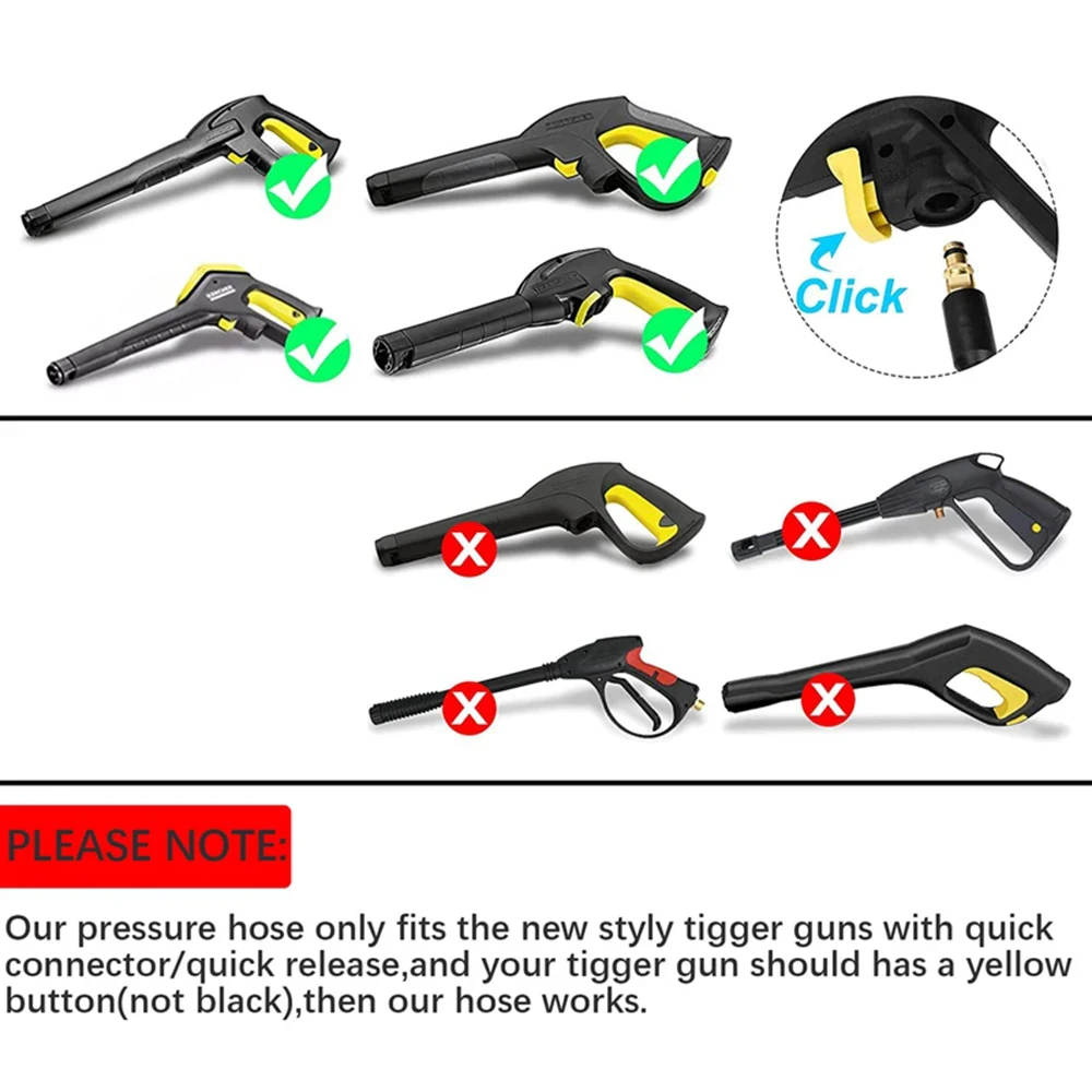 10/32Ft High Pressure Washer Replaceent Hose For Kärcher K Series