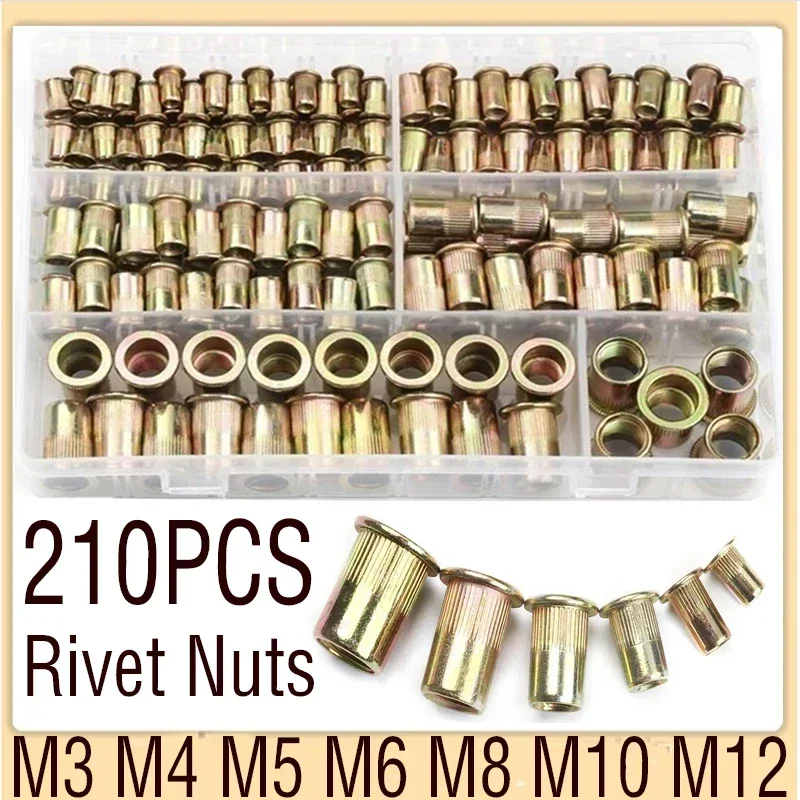 Dado Rivetto Dadi Per Rivetti A Strappo - 100 Pezzi M3, Testa Piatta, In Alluminio Zincato Rivettatrice Manuale - Foto 8