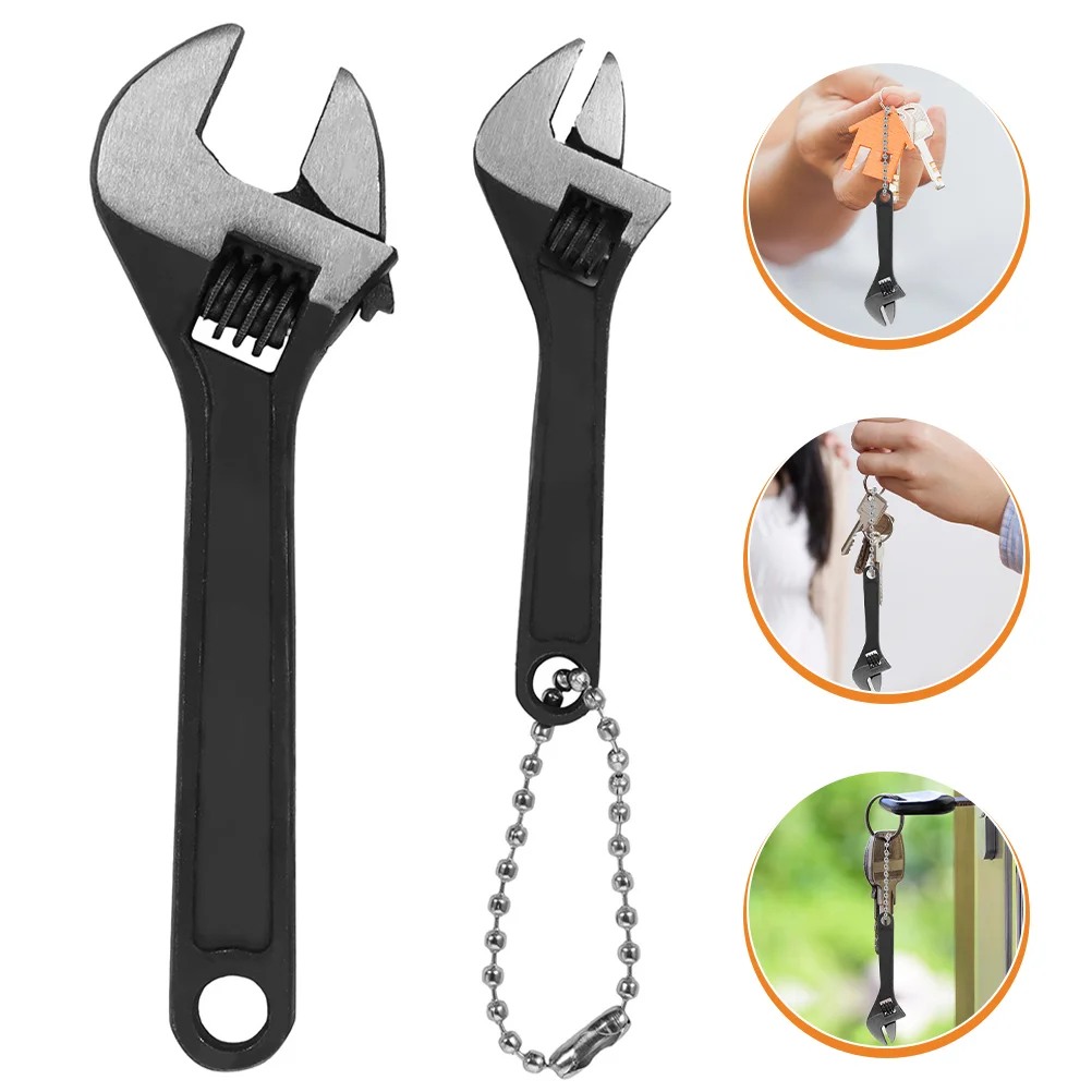 

Wrench 4 Inch Adjustable Keychain Spanner Multifunctional Bathroom Small Locking Pocket Plumbing Tools