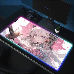 RGB Non - Slip Gaming Mouse Pad with Backlit Anime Kawaii Design - Small RGB350x250x3mm (FF05153)