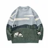 American Style Knitted Loose round Neck Sweater Autumn Winter New Arrival Retro Japanese Style Men's Women's Casual Outerwear