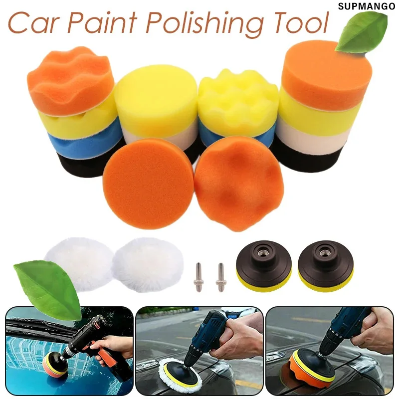 Car Polishing Sponge 22pcs Universal Car Paint Care Accessories Polishing Sponge Pads Kit Foam Pad er Kit Wax Pads