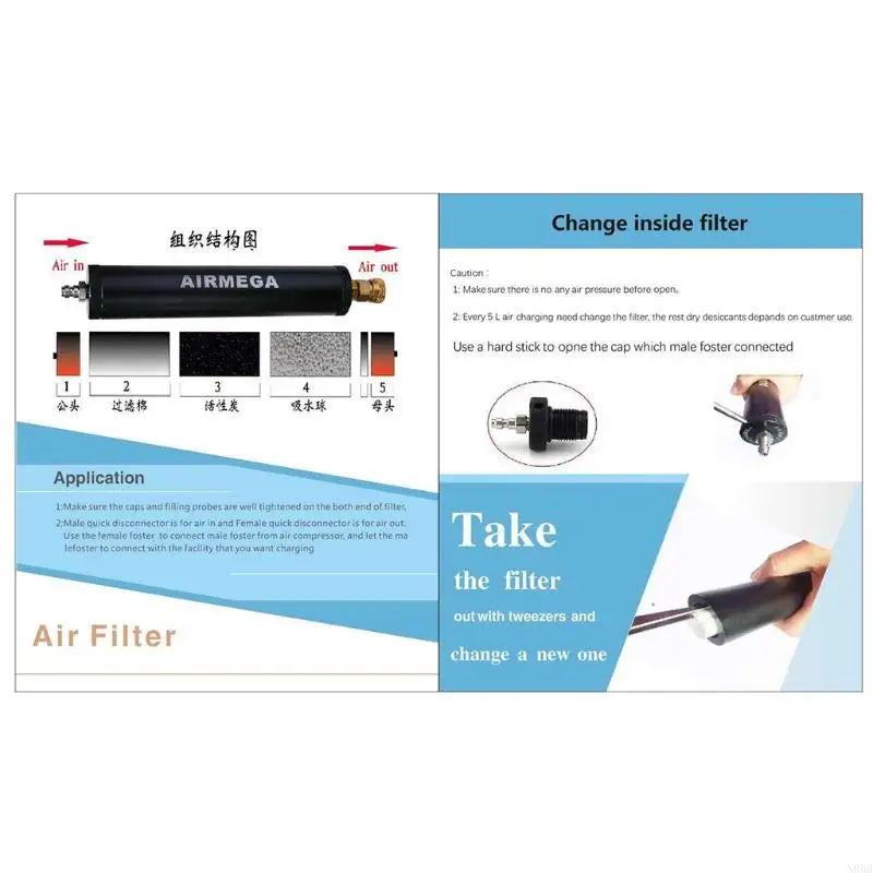 N80B PCP Air Filter Compressor Oil-Water Separator High Pressure 40Mpa 300bar