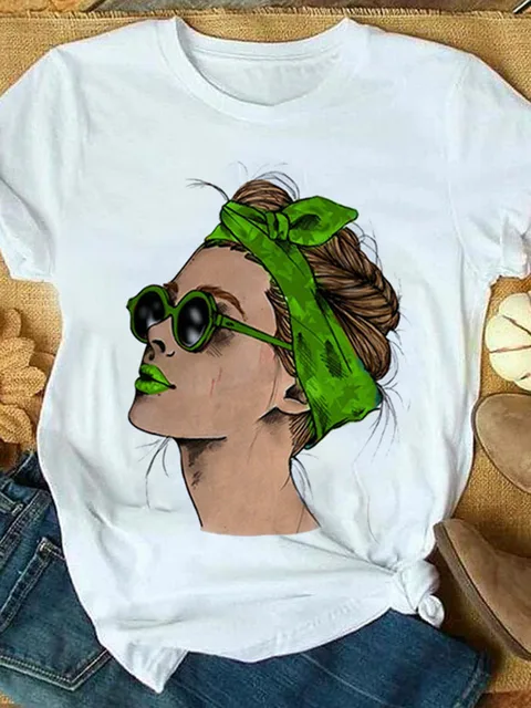 Yellow T-shirt Women Summer Print Lady Casual T Shirt Tops Harajuku Streetwear Short Sleeve Tshirt,Drop Ship P6018G-White