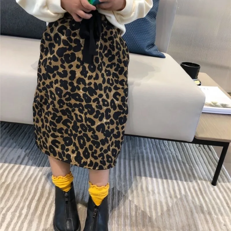 Girls' Leopard Print Bodycon Skirt 2
