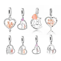 FC Jewelry Fit Original Pan Charm Bracelet 925 Sterling Silver Dad I Love You To The Moon and Back Bead For Making Berloque 1