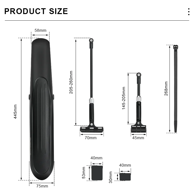 Bicycle Fender Widen Quick Release for Mountain Bike