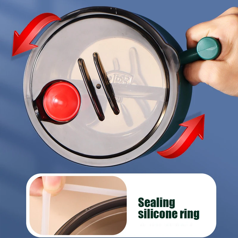 Ciotola per ramen in acciaio inossidabile con coperchio, ciotola per noodle istantanei da 1000 ml con manico, zuppa, cereali kawaii, anti-scottatura, dormitorio per studenti_voghion.com