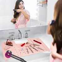 1pc Foldable Silicone Bathroom Sink Cover Portable Makeup Mat, Expanding Sink Protector Accessories for Enhanced Counter Area 2