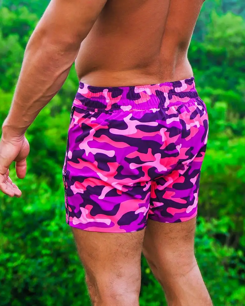 2023Mens Swim Trunks Quick Dry Beach Board Shorts Swimwear Beachwear with Pockets and Mesh Lining Summer Men's Swim Shorts 2