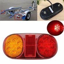 

10-30V Yellow+Red LED Tail Light Car Truck Trailer Boat Waterproof LED Tail Lights Stop Warning Indicator Lamps Accessories