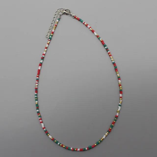 Collier ras du cou Simple en perles de rocaille pour femmes, Collier de bohème coloré fait à la main, cadeau de bijoux