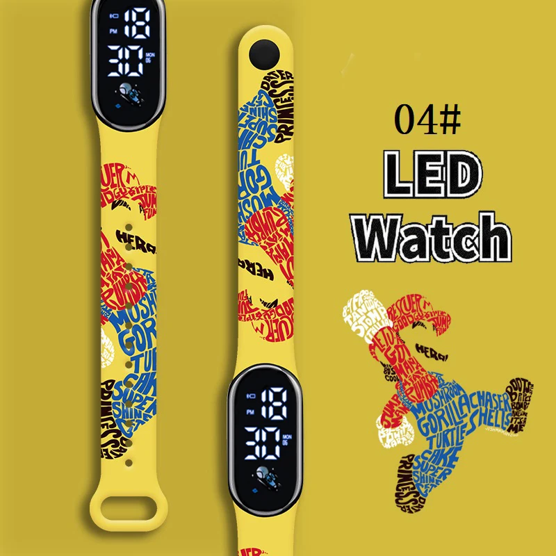 Children's LED Touch Digital Watch - Silicone Strap, Waterproof, Sporty Design, Perfect Birthday Gift