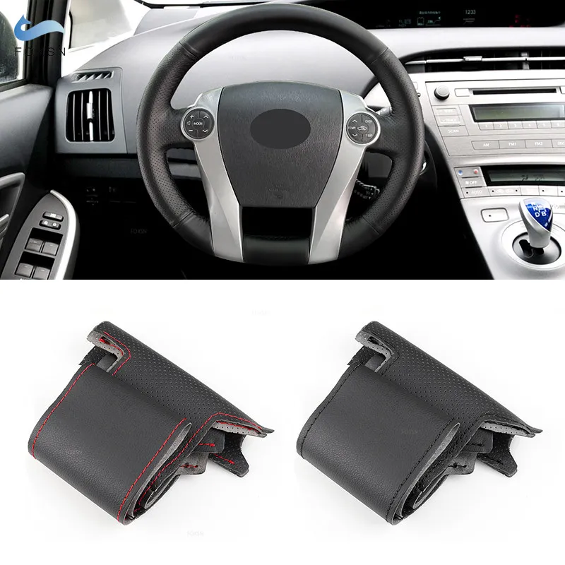 Lenkradbezug Für Toyota Prius 30 2009-2017 - Mikrofaser Leder Schwarz