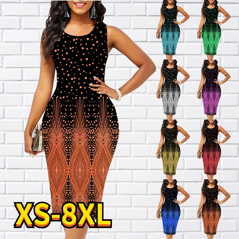 

Ladies Dress Red Black Sleeveless Polka Dot Vintage Print Dress Spring Summer Fashion Casual Everyday Knee Length Dress 2022