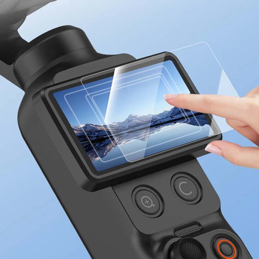 DJI Pocket 4 3용 BRDRC 강화 유리 스크린 프로텍터 스크래치 방지 카메라 스크린 보호 필름(설치 도구 포함)