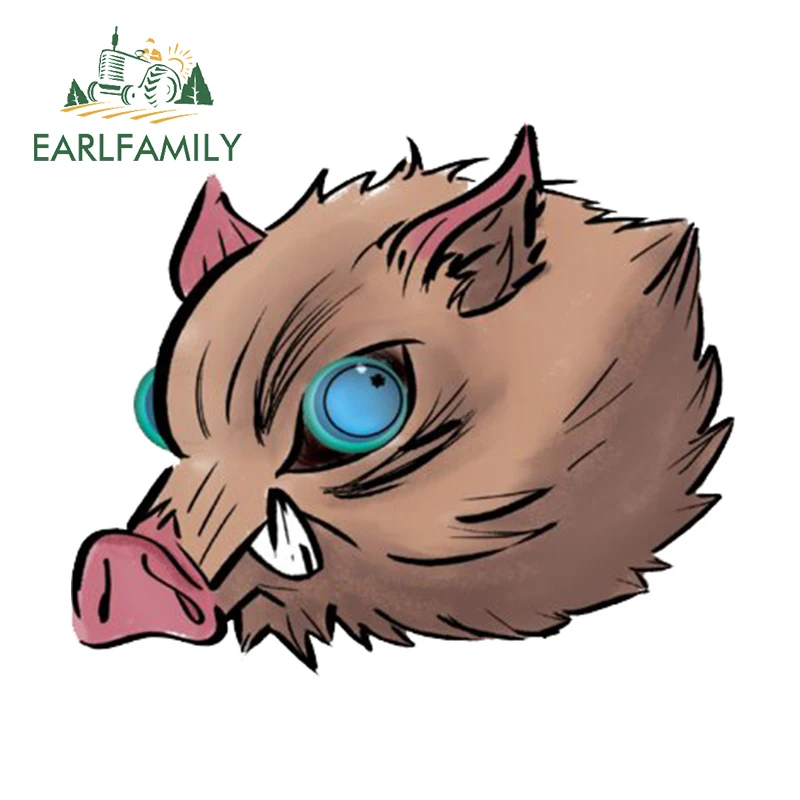 EARLFAMILY 13cm x 10.9cm for Demon Slayer Hashibira Inosuke Car ...