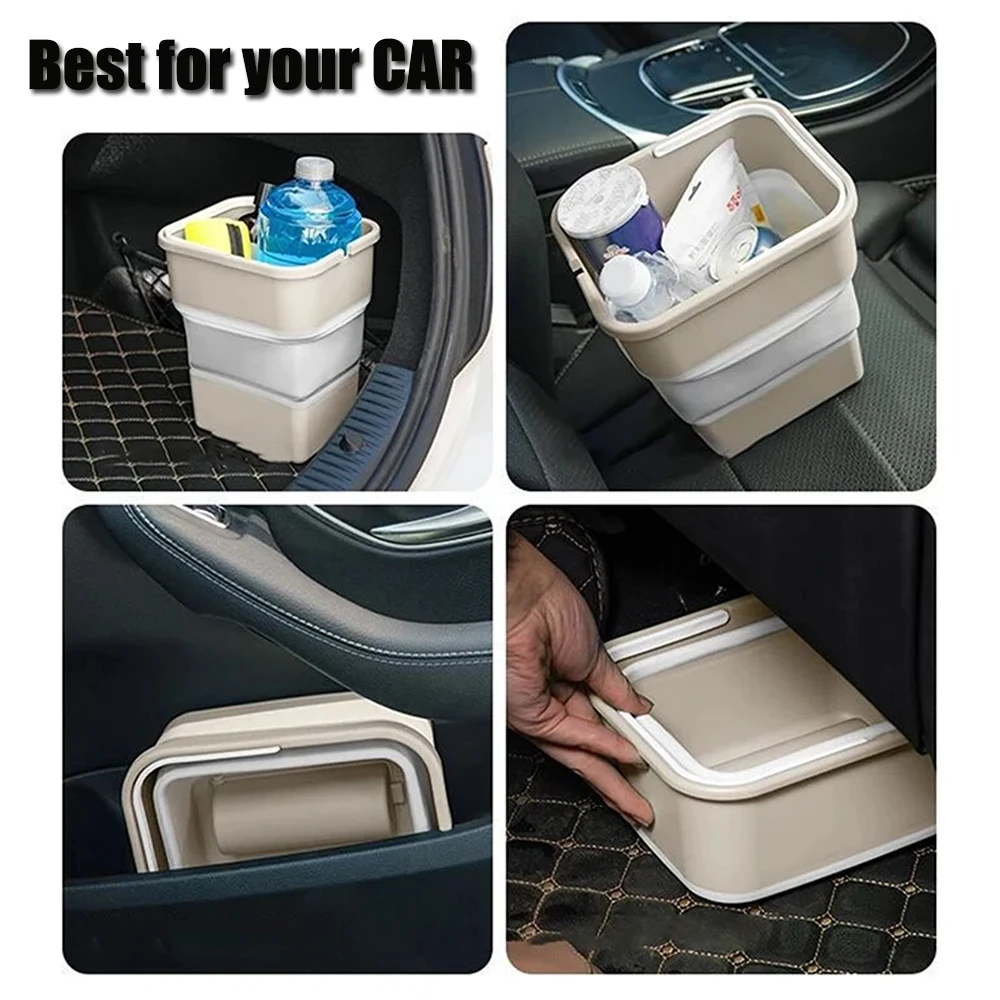 Car Folding Garbage Can Home Office Storage Box Multifunction Foldable Trash Can Waterproof Car Storage Box Camping Drink Barrel