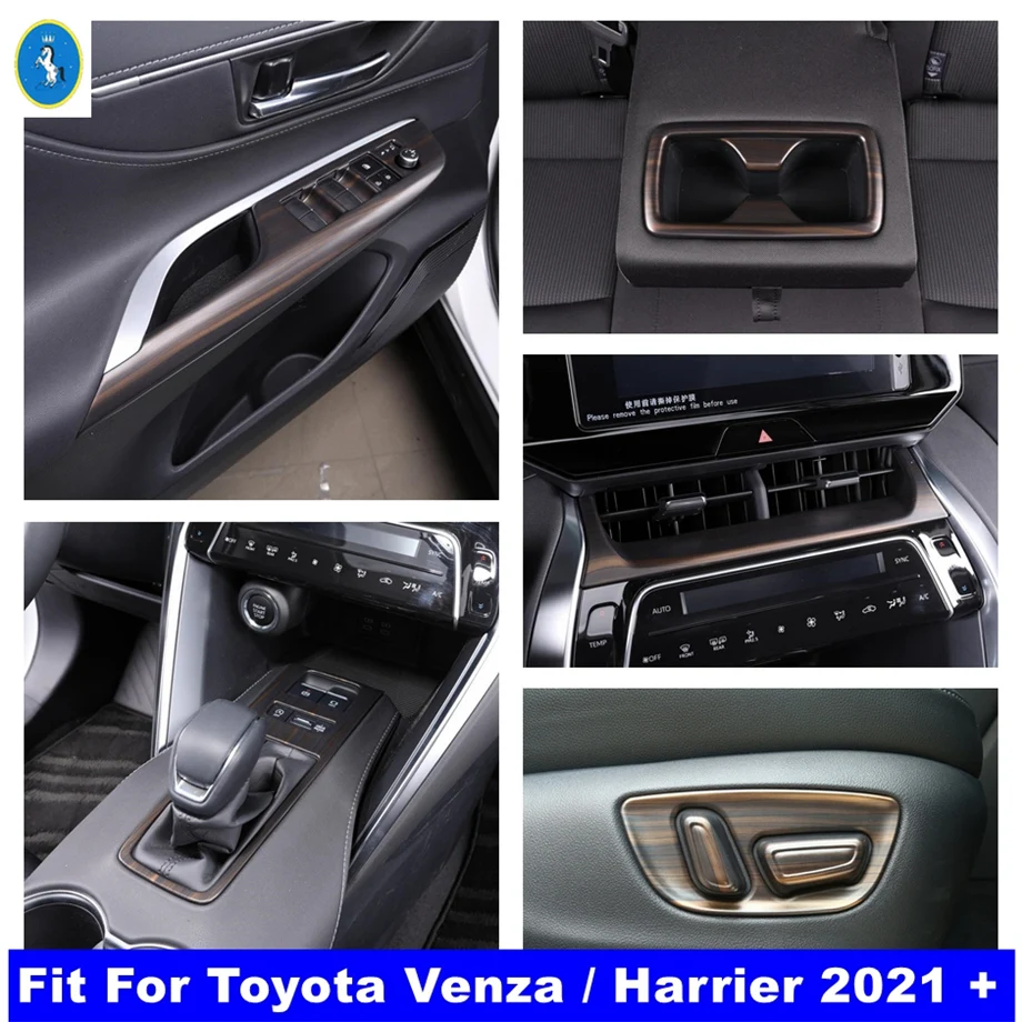 

Wood Grain Gear Box Air AC Outlet Seat Adjust Button Panel Cover Trim For Toyota Venza Harrier 2021 - 2023 Accessories Interior