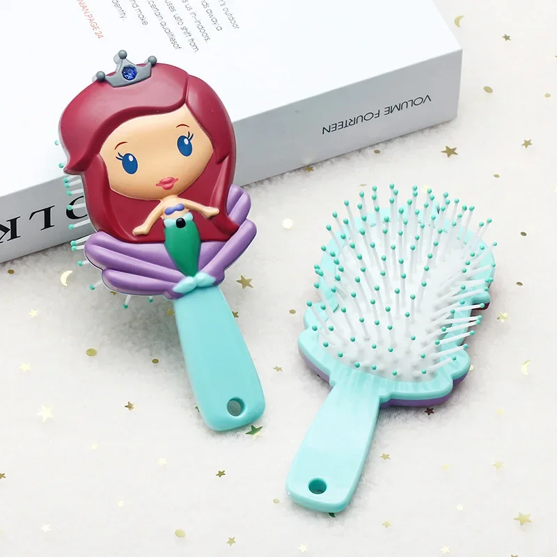 1pc Cute Cartoon Mermaid Comb for Kids Girls Kawaii Rabbit Air Cushion Massage Comb for Baby Girls Dress Up Makeups Toy Gifts
