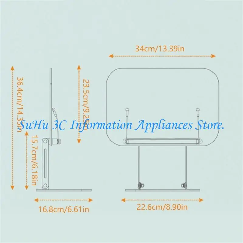 다양한 요구 사항을 충족하기 위해 완전히 조절 가능하고 360°회전 가능한 독서용 현대 아크릴 책상 스탠드 책 홀더