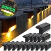 Warm White LED Solar Step Lamp Path Stair Outdoor Garden Lights Waterproof Balcony Light Decoration for Patio Stair Fence Light 1