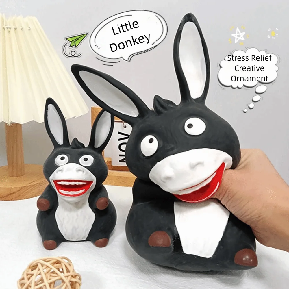 Indestructible Squeeze Toy Donkey Silicone Stress Relief Toy Slow Rising Soft Material Donkey Shape Squeeze Toy For Kids