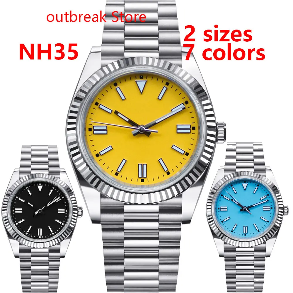 

36mm/39mm Men Custom Logo/Name Corgeut NH35 Automatic Mechanical relogio masculino Sapphire Glass Luminous waterproof wristwatch