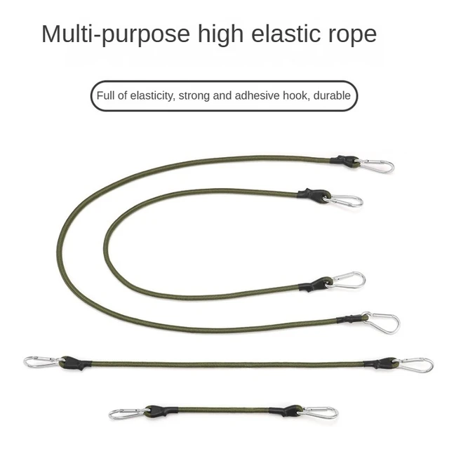 4Pc Tent Elastic Rope Cord Hook Outdoor Canopy Fixing Cord String With  Carabiner Tent Elastic Rope Cord With Hook - AliExpress