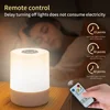 Rechargeable Led Night Light with Remote Control Timing Dimmable Table Lamp Baby Nursery Bedside Sleeping Reading Touch Switch 2
