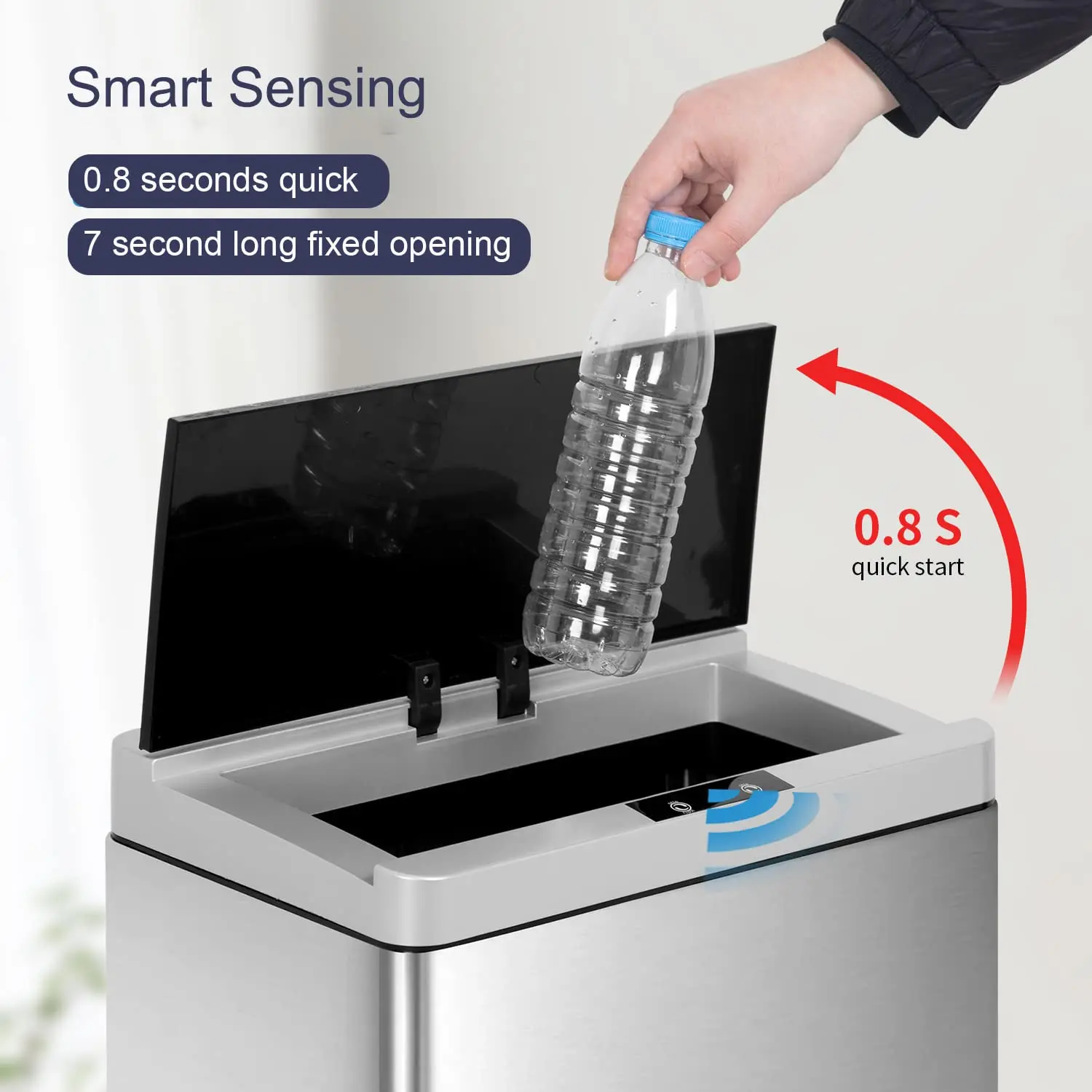 13.2 Gallon Touchless Sensor Trash Can 4