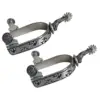 2Pcs Horse Spurs with Gear Antique Style Equipment Anti Rust Western Cowboy Spurs Boots Spurs for Adults Competition Training 1