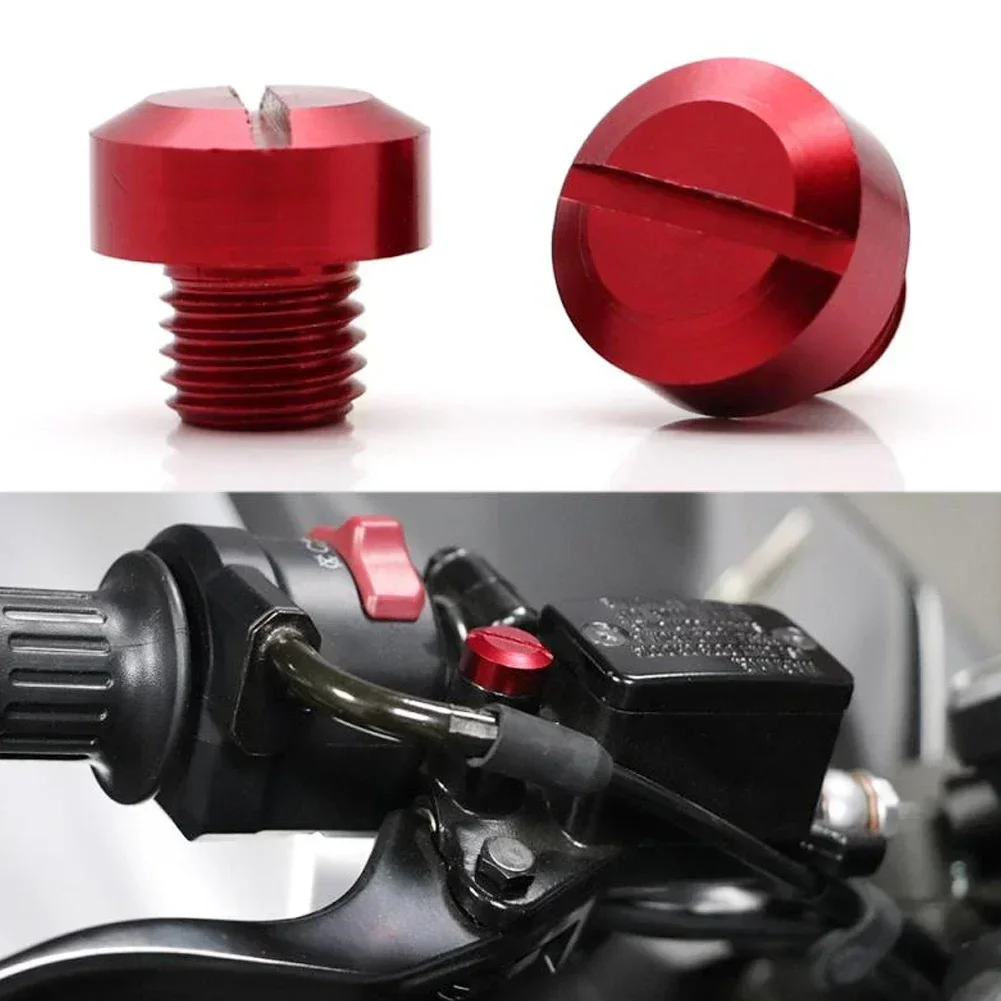 2Pcs Anti-Rust Motorcycle CNC Aluminum M8 Rear View Mirror Hole Plugs Screws Rearview Mirror Holder