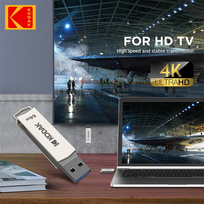 Flash Drive KODAK USB 3.2 Ultra Dual Drive 64GB USB Type-C SDDDC4 USB3.2 Pendrive 64G Metal OTG Phone