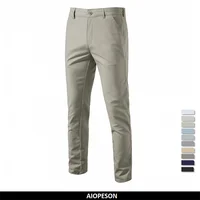 2024 Spring Autumn New Men's Casual Pants Linen Long Pants Breathable Straight Tube Men's Solid Color Versatile Long Pants 1