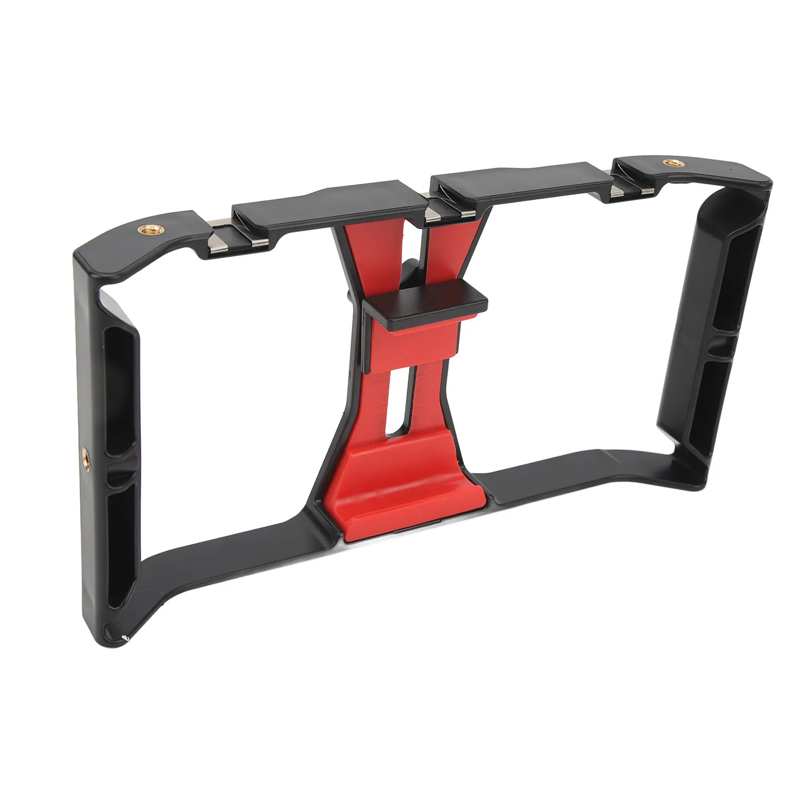 Phone Cage Dual Handle Smartphone Video Rig Portable Handheld Filmmaking Case with Cold Shoe Mount for Live Streaming Vlog