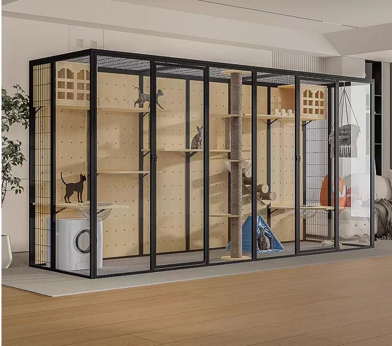 Hot Selling New Product Pet Villa Aluminum Alloy Frame 1200*1800 Mm Panoramic Breathable Cat House